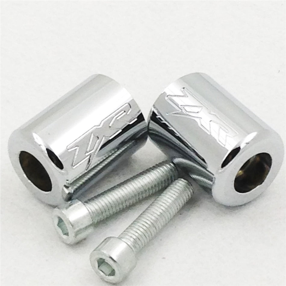 HTT Motorcycle Chrome Hand Bar Ends For Kawasaki Ninja 250 500 ZX600 Z