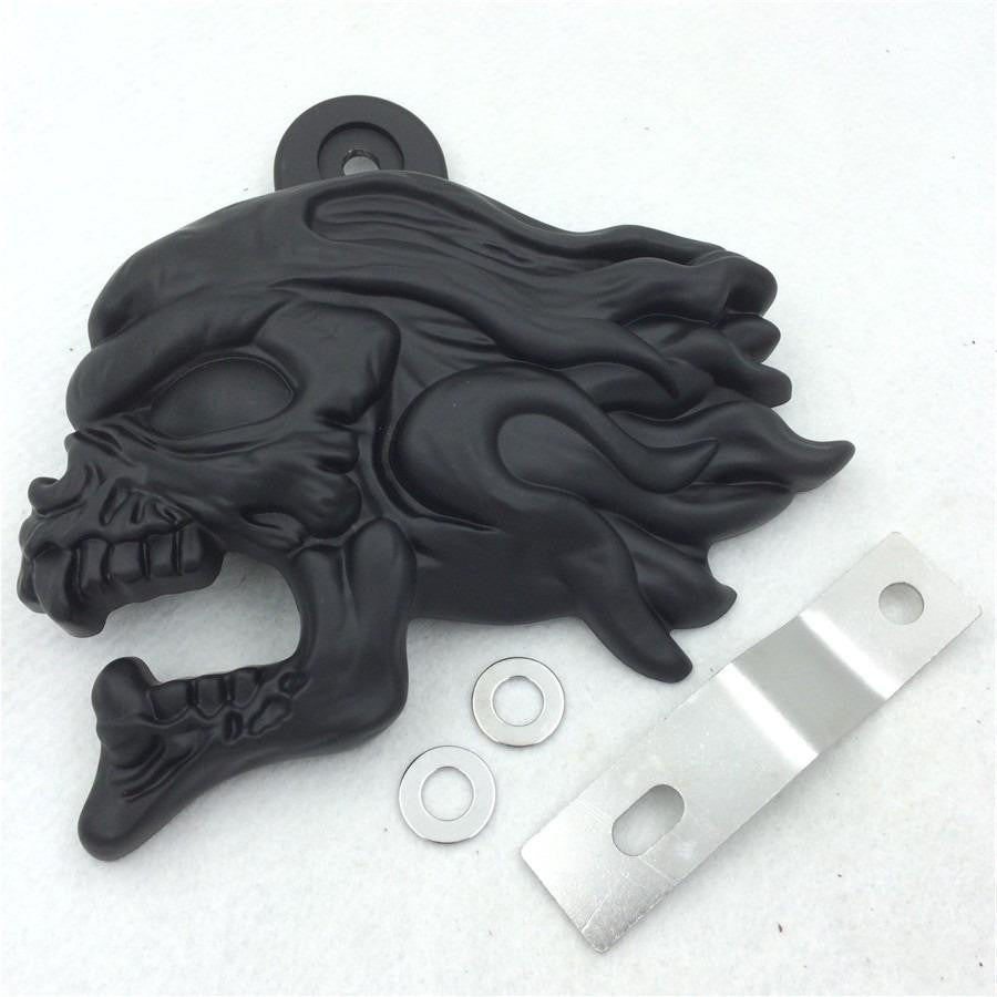 Black Ghost Head Wind head horn cover For 1992 and up Harley-Davidson with side mount "cowbell"  and all V-rod's