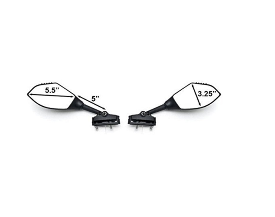 Pair LED Turn Signal Mirrors For Yamaha YZF R1 / R6 / R6 600R / FZ6 (2005-2009) - Glossy Black