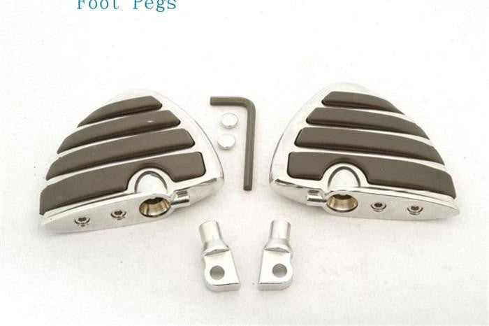 4452 Iso Wing Dually Rear Footpegs For Harley Sportster Dyna Metric Cruisers