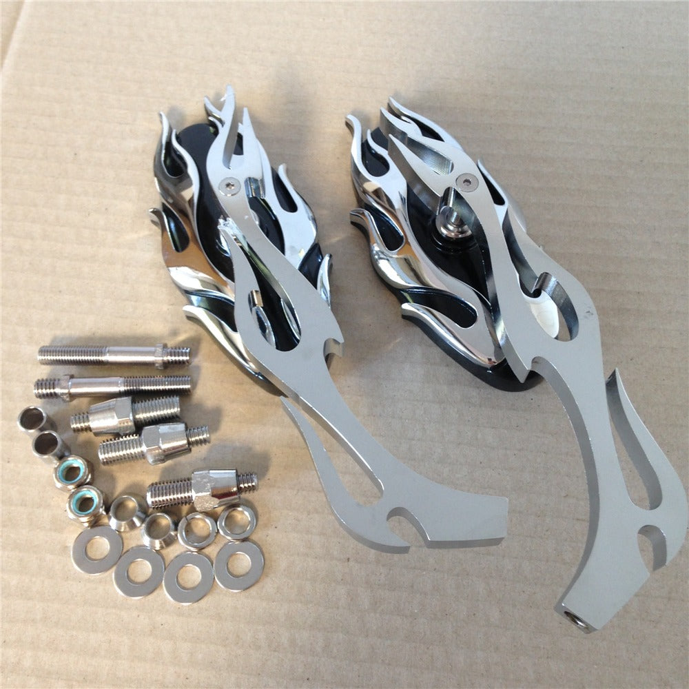 Willie G Skull Teardrop Mirrors | Chrome