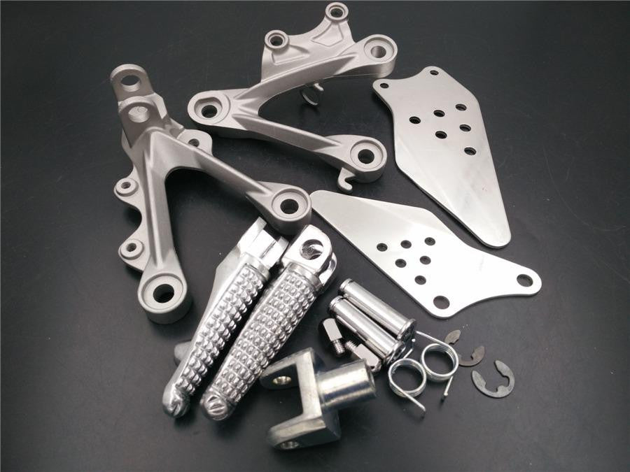 Front Rider Foot Rest Pegs Brackets For 2009 2010 2011 Kawasaki ZX