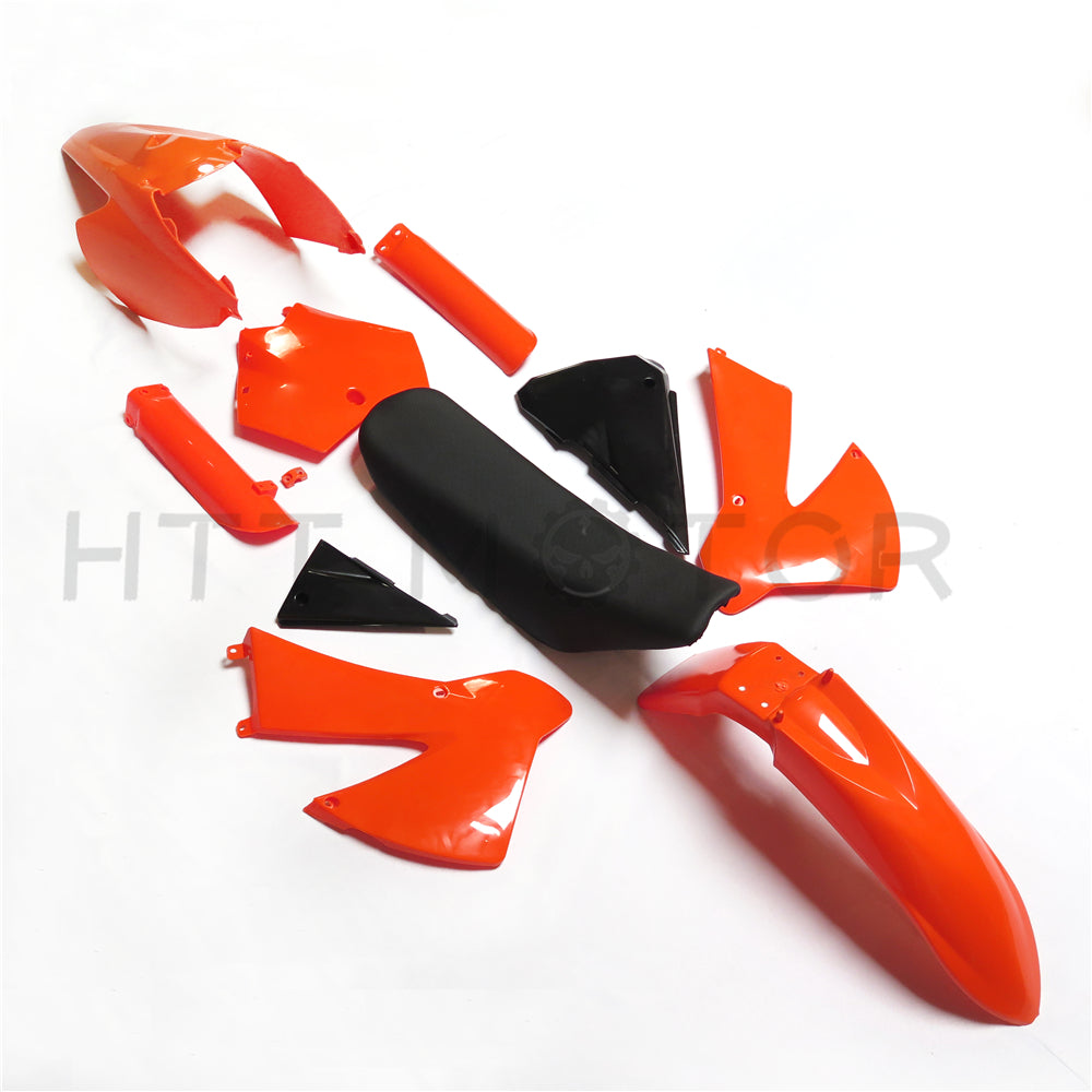 HTTMT- Orange KTM Plastics Kit Fender Fairing & Seat for 06-12 KTM 85 150/170/189/250