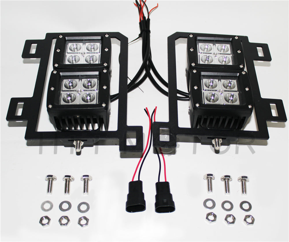 HTTMT- For 13-17 18 Dodge RAM1500 80W Dual LED Pods Foglight Location Bracket Wiring HTTMT- For 13-17 18 Dodge RAM1500 80W Dual LED Pods Foglight Location Bracket Wiring