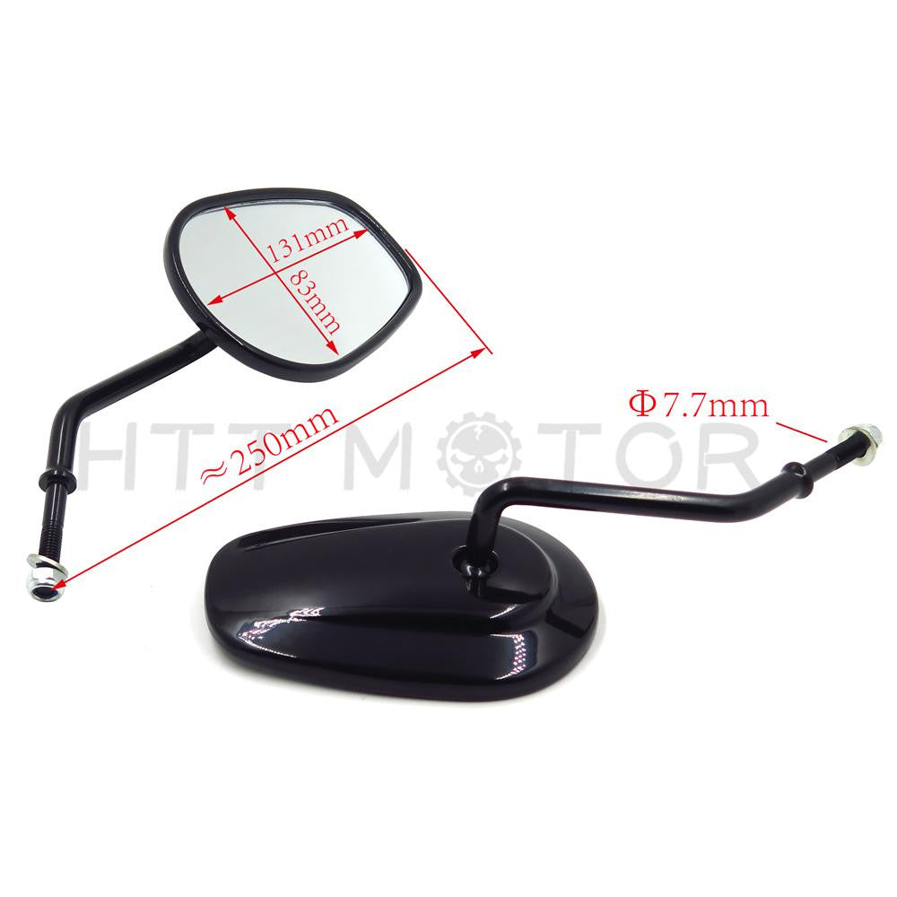Motorcycle 8mm Rear View Mirrors Fit For Harley Touring Street Road Glide King E - Foto 4