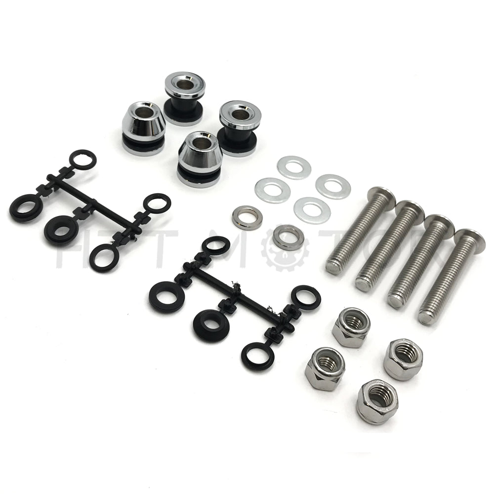 HTTMT Chrome Sissy Bar Docking Hardware Kit For Harley Davidson Dyna FXD 2002-2005