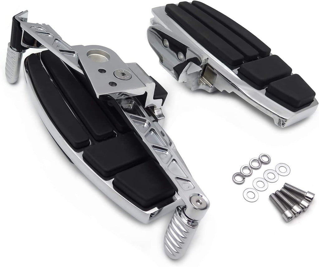 HTTMT- Front Driver Floorboard & Screws Kit Compatible With Goldwing 01-17 GL1800 13-16 F6B 14-15 Valkyrie