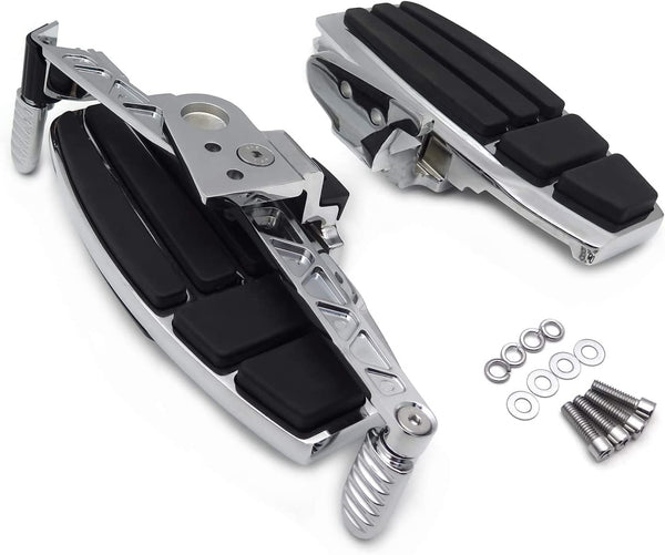 HTTMT- Front Driver Floorboard & Screws Kit Compatible With Goldwing 01-17 GL1800 13-16 F6B 14-15 Valkyrie