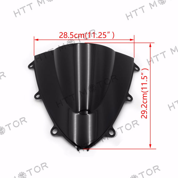 HTTMT- Black Double Bubble Windscreen Windshield for 2008-2011 Honda CBR1000RR - HTT Motor
