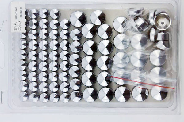 HTT- Chrome Bolts Toppers Caps For 1996-2006 Harley Road King Twin Cam Flh Model