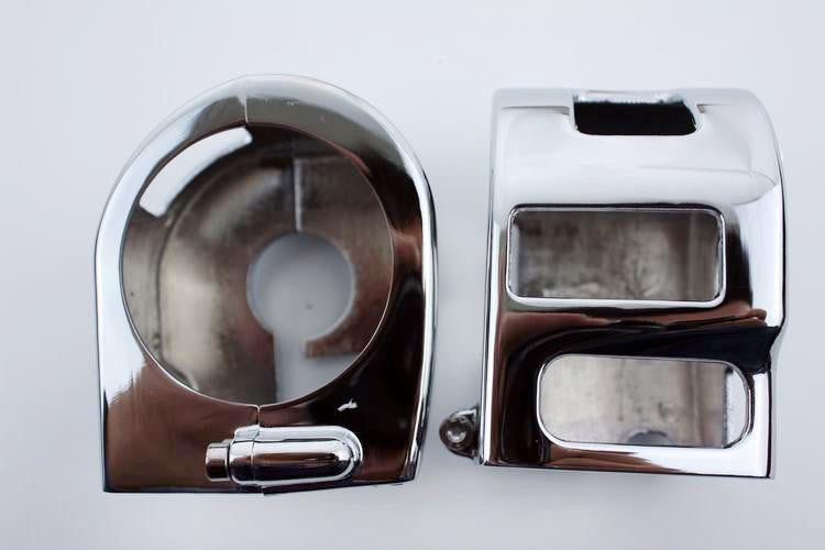 HTT Chrome Switch Housing Cover For 1999-2008 Kawasaki Vulcan 1500/ All Kawasaki Vulcan 1600 All Models
