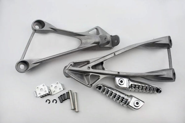 Silver Rear Passenger Foot Peg Bracket Fit For Kawasaki Zx6R 2005 2006 2007 2008