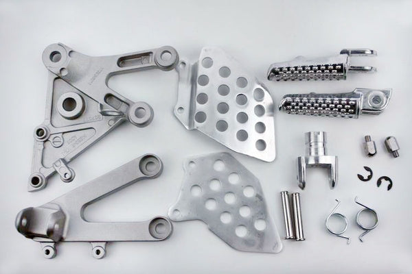 Silver Front Rider Foot Pegs Bracket Fit For Honda Cbr600Rr 2003 2004 2005 2006