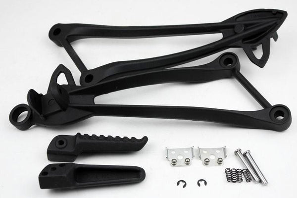 Black Rear Passenger Foot Pegs Bracket For Kawasaki Zx10R Zx-10R 2008 2009 2010
