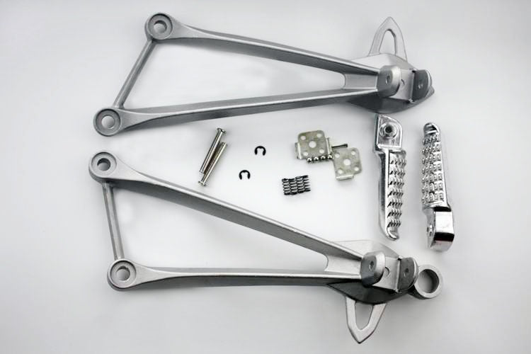 Silver Rear Passenger Foot Pegs Bracket For Kawasaki Zx10R Zx-10R 2008 2009 2010