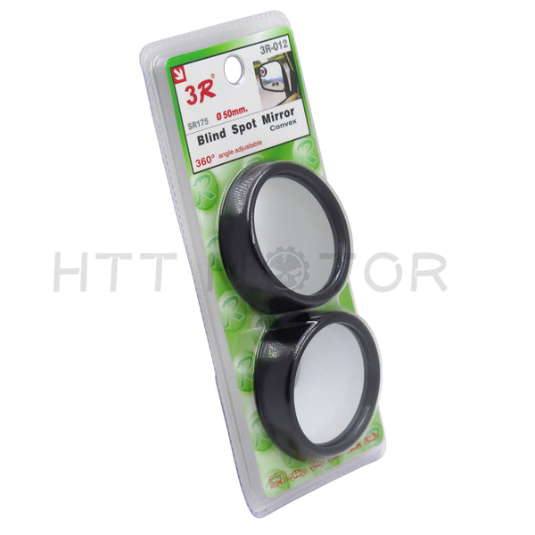 HTTMT- 2 Pcs Universal 2" Wide Angle Convex View Adjustable Blind Spot Mirror for Car