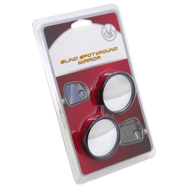 HTTMT- 2 Pcs Universal 2" Round Angle Rear Side View Blind Spot Mirror for Car