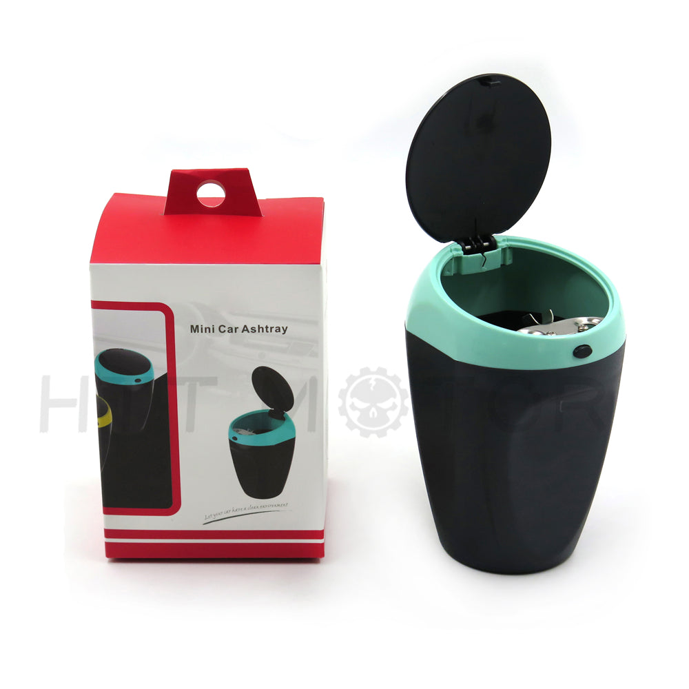 HTTMT- Mini Portable Ashtray Cigarette Cup Car Butt Bucket Smoke Ash Holder Blue