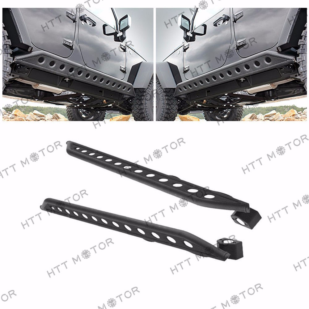 HTTMT- All 4 Door Armor Sliders Side Rocker Guard Nerf Bar fit 07-17 Jeep JK Wrangler