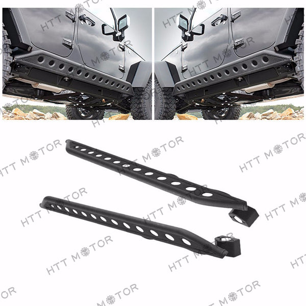 HTTMT- All 4 Door Armor Sliders Side Rocker Guard Nerf Bar fit 07-17 Jeep JK Wrangler