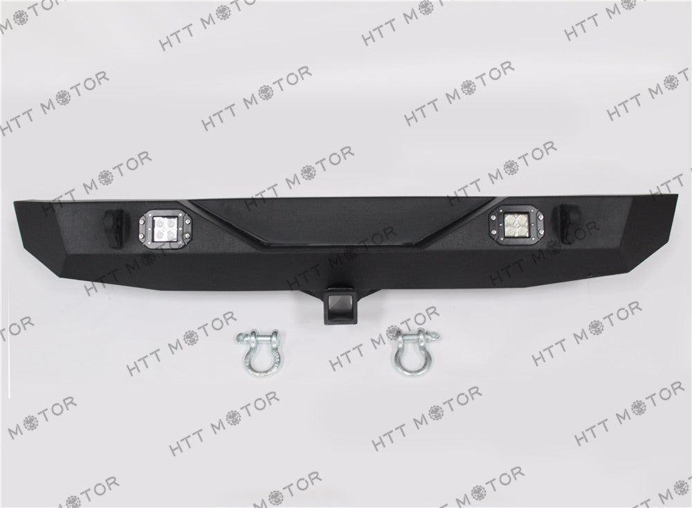 HTTMT- Rock Crawler Rear Bumper w/2 LED lights for 2007-2017 Jeep Wrangler JK wtb