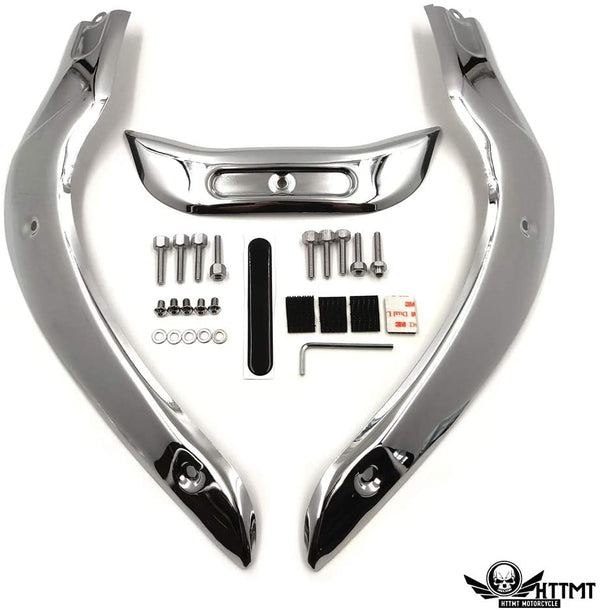 Windshield Windscreen Trim Kit Compatible with Harley Road Glide 04-13 FLTR EFI FLTRI Chrome