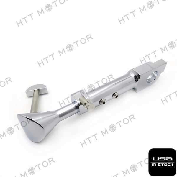 HTTMT- CNC Adjustable Kickstand Chrome Aluminum Foot Side Stand For Yamaha Vmax 85-07