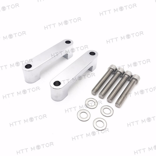HTTMT- Front Fender Spacer Bracket For 23" 26" Harley 96-13 Road King/FLTR/07-13 FLHX Chrome
