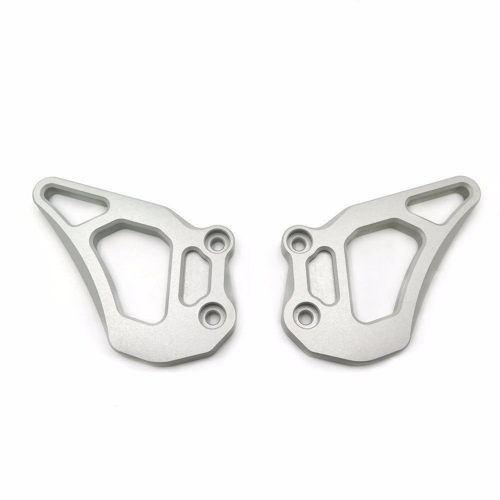 HTTMT- Motorcycle CNC Foot Peg Heel Guard Plate Guard For BMW R1200GS LC 13-16/Adventure 14-16 SILVER - HTT Motor