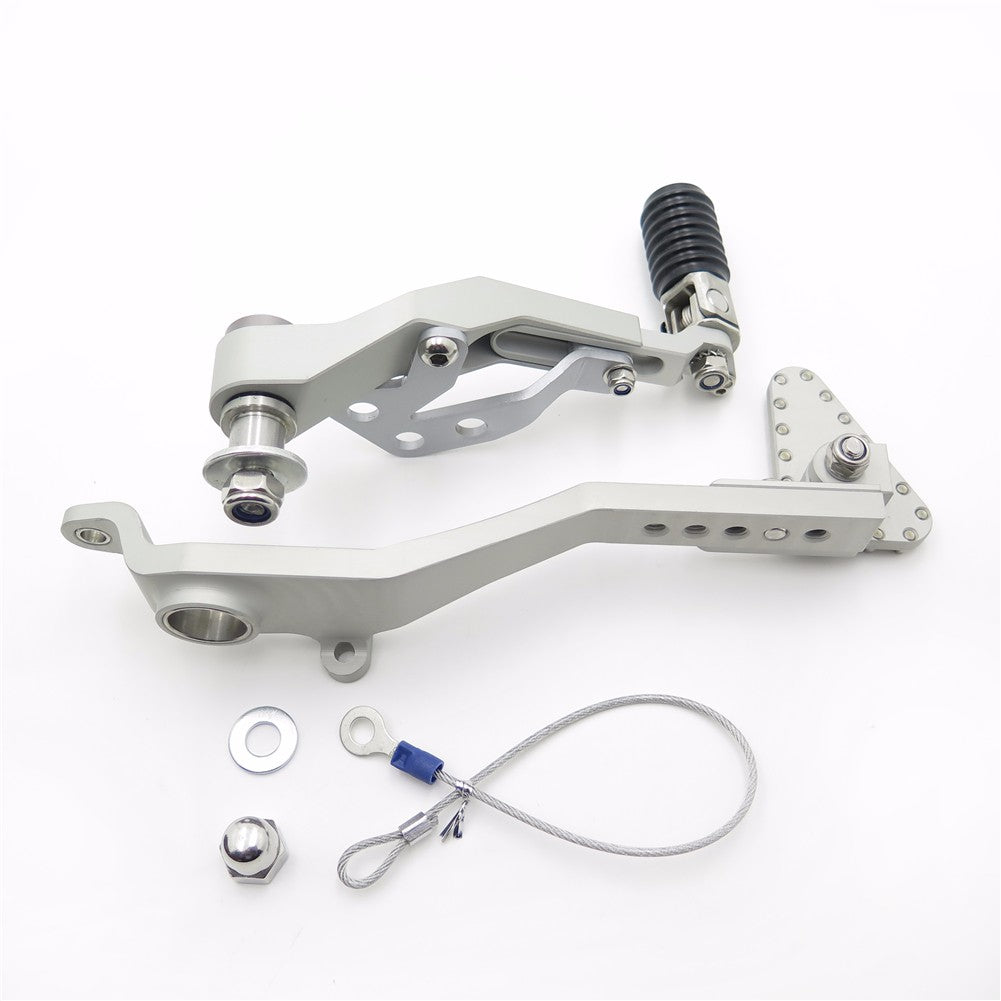 HTTMT- Motorcycle Foot Brake Lever w/ Gear Shift Lever Pedal For BMW R1200GS LC/ADV 14-16 Silver - HTT Motor