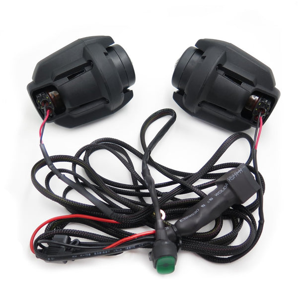 HTTMT- Motorcycle 1 Pair Head Light Safety Spot Fog Light w/ Core Line For BMW K1600 R1200GS ADV - HTT Motor