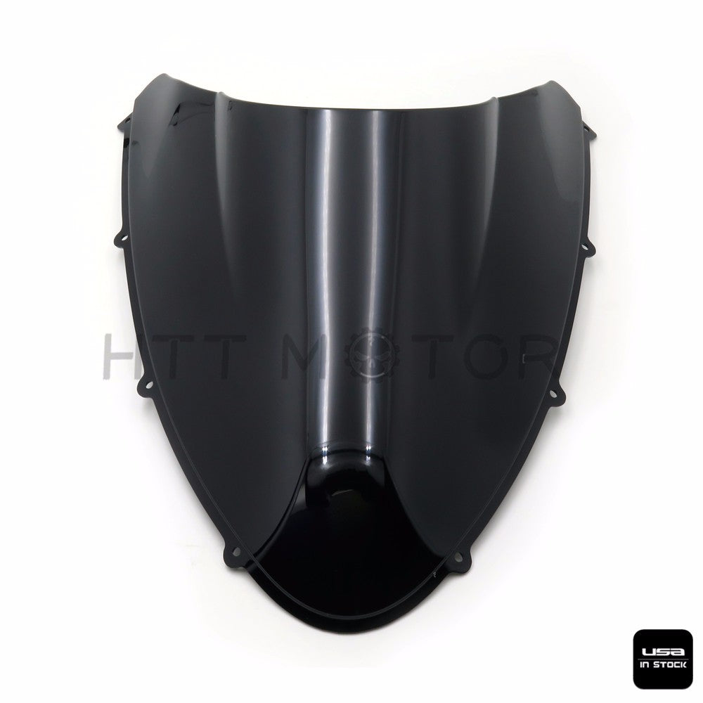 New Double Bubble Windscreen Windshield Shield for Ducati 848/1098/1198 Black - HTT Motor