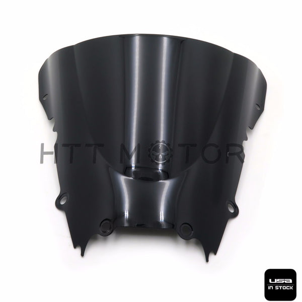 SMOKE BLACK DOUBLE BUBBLE WINDSCREEN WINDSHIELD FOR 1998-2002 YAMAHA YZF R6 - HTT Motor