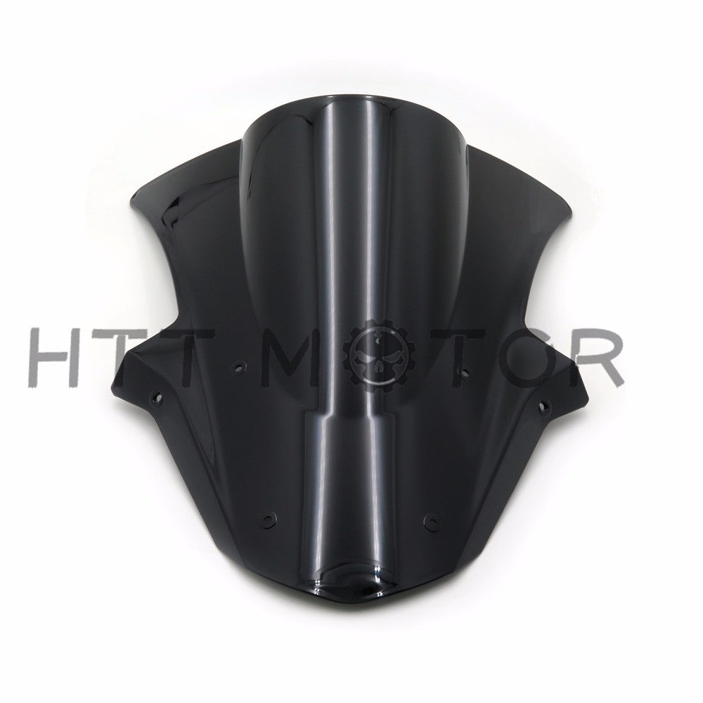 HTTMT- Smoke Black Double Bubble Windscreen Windshield for 11-2015 Kawasaki Ninja ZX10R - HTT Motor