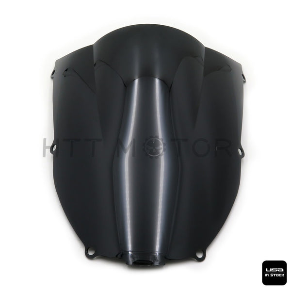 Smoke Black Double Bubble Windscreen Windshield for 00-2002 Kawasaki Ninja ZX6R - HTT Motor