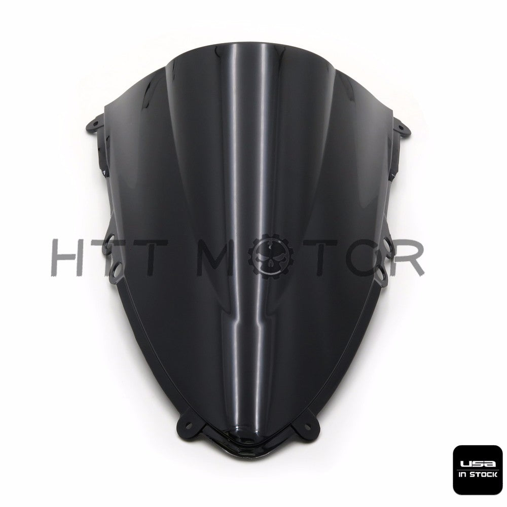 SMOKE BLACK DOUBLE BUBBLE WINDSCREEN WINDSHIELD FOR 2012-2014 DUCATI 899 1199 - HTT Motor