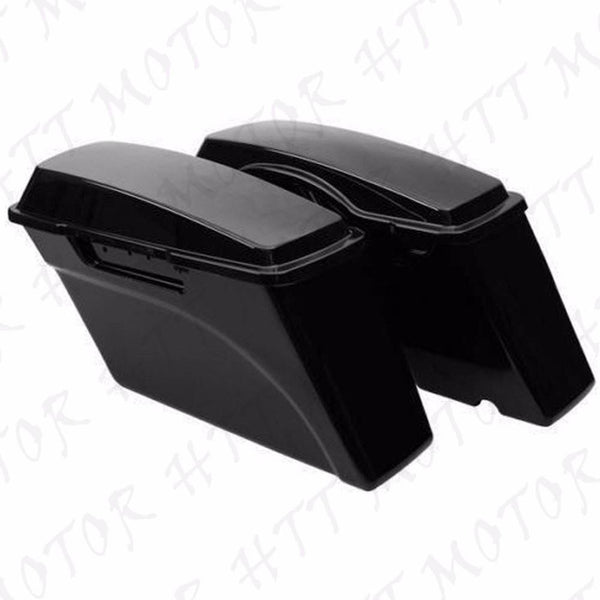 1Set Unpainted Hard Saddle bags Saddlebags For Harley Road King Glide 1994-2013 - HTT Motor