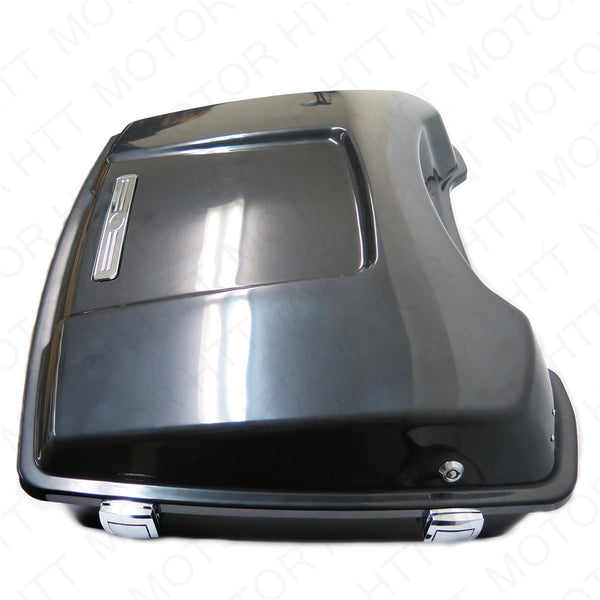 Unpainted Black For Harley Touring Tour Pak Pack Trunk w/ Lock 1997-2008