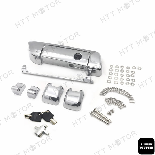 Chrome Tour Pak Pack Trunk Latches W/ Key for Harley Touring Glide FL 2014-UP