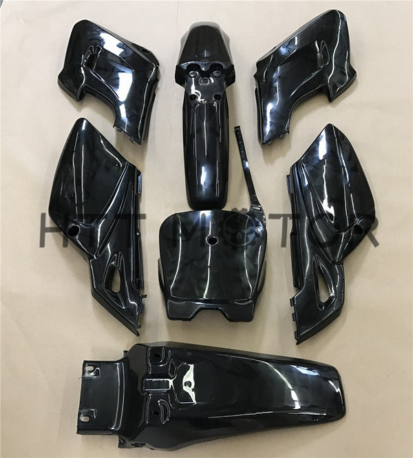HTTMT- 7 PCs Black Plastic Fairing Body Cover Kits For Baja Dirt Runner 125