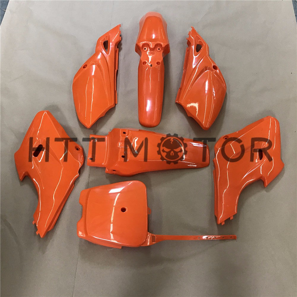 HTTMT- 7 PCs Orange Plastic Fairing Body Cover Kits For Baja Dirt Runner 125