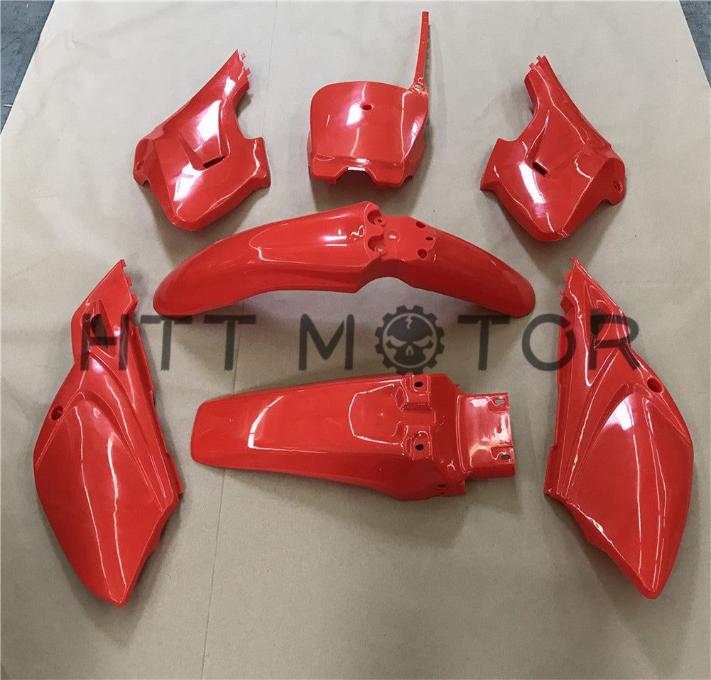 HTTMT- 7 PCs Red Plastic Fairing Body Cover Kits For Baja Dirt Runner 125