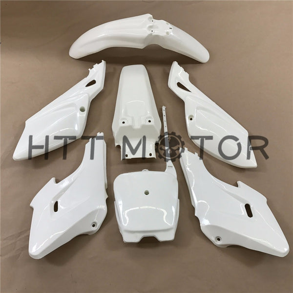HTTMT- 7 PCs White Plastic Fairing Body Cover Kits For Baja Dirt Runner 125