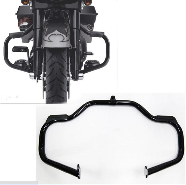 HTT Black Highway Rail Engine Guard Crash Bar For Harley Davidson Touring 2009-2017