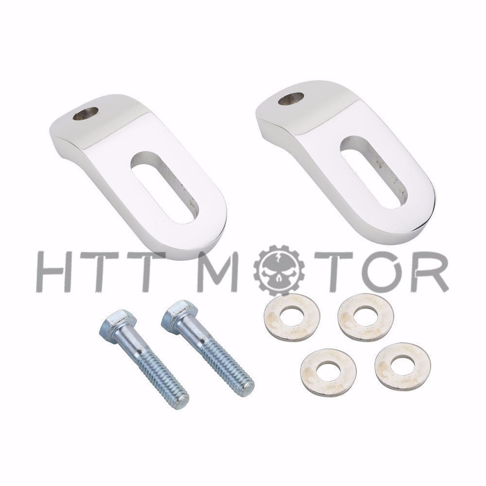 HTTMT- Pair Motorcycle Chrome Touchless Tie-Downs For Harley Touring Electra Glide FLH/T