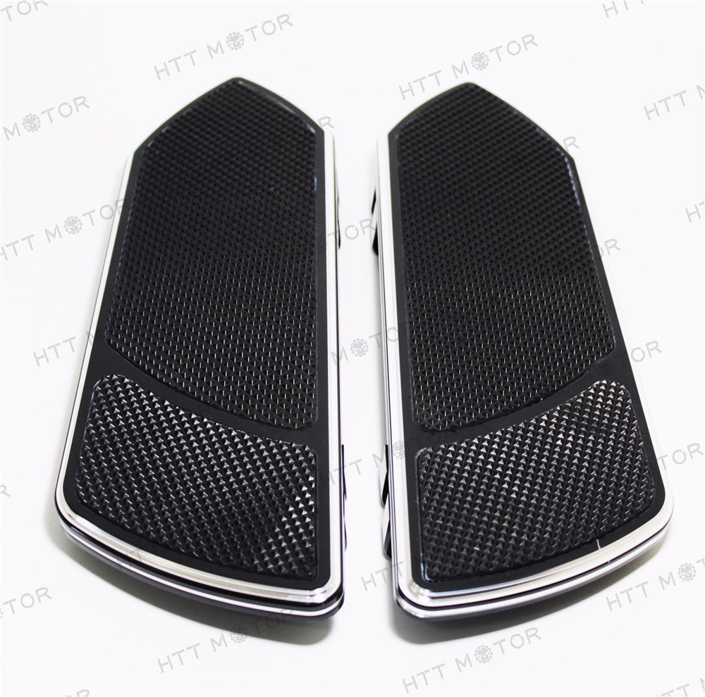 HTTMT- Black CNC Front Rider Floorboards Set For Harley Touring Softail 1984-2015 Parts