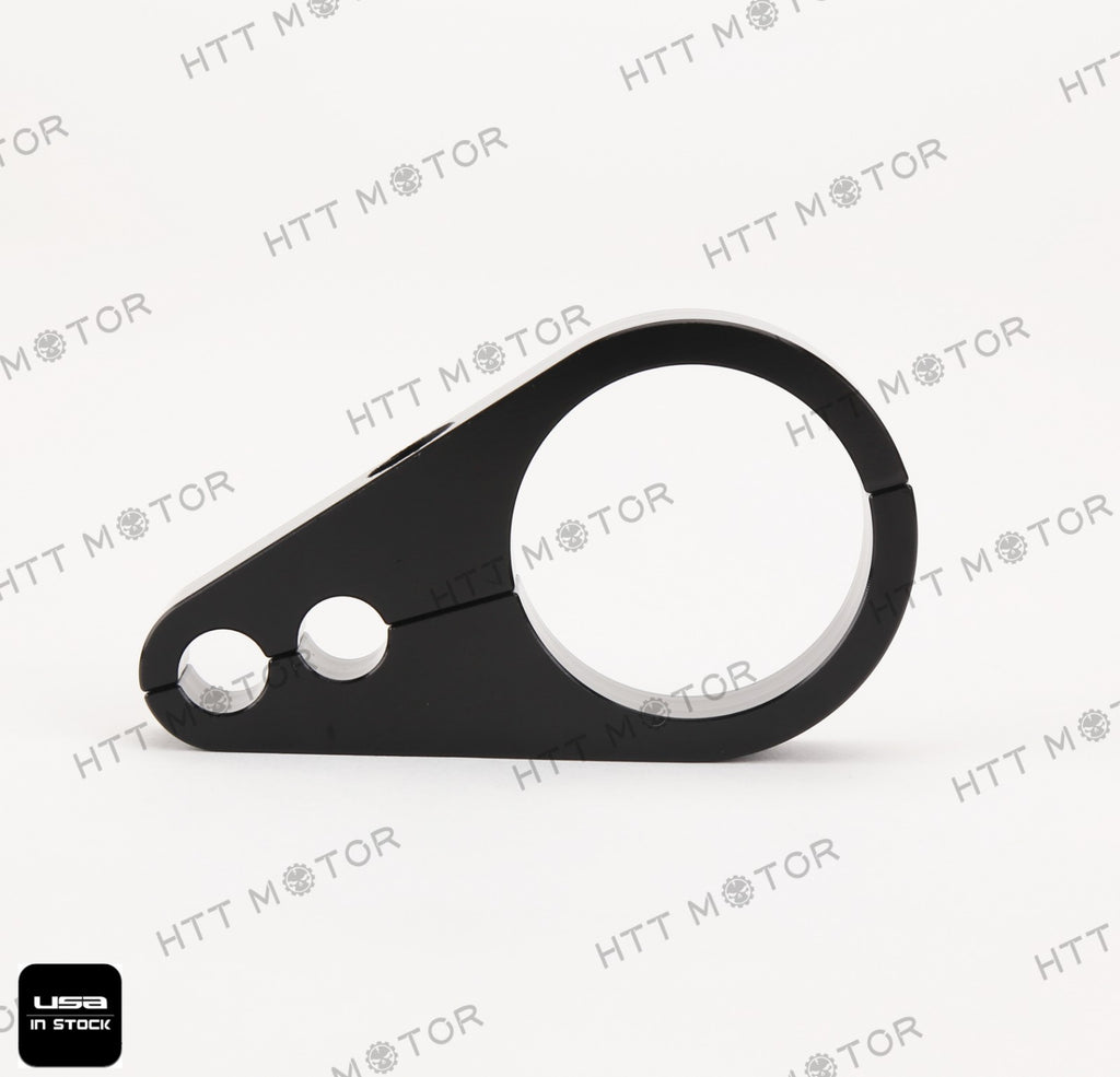 HTTMT- Throttle Clutch Cable Brake Line Clamp For Harley Chopper Bobber 1" (25mm) Black