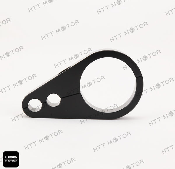 HTTMT- Throttle Clutch Cable Brake Line Clamp For Harley Chopper Bobber 1" (25mm) Black