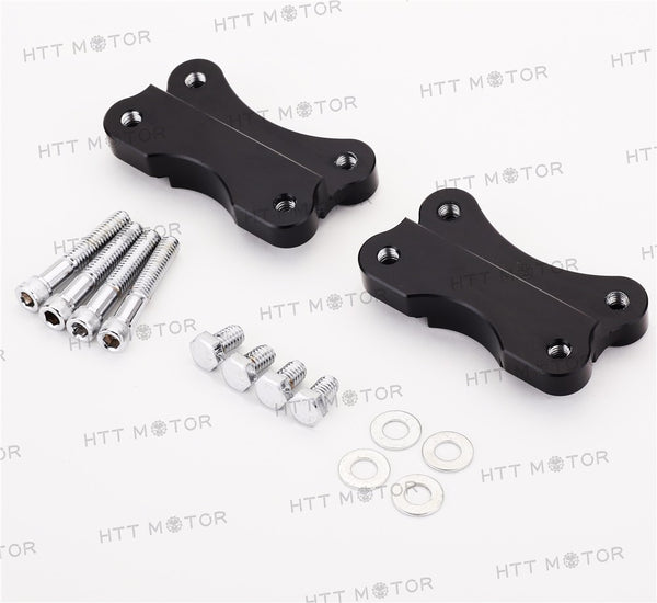 HTTMT- Black Fender to Fork Adapter Mount Bracket For 86-14 Harley FLST W/ 21" Wheel