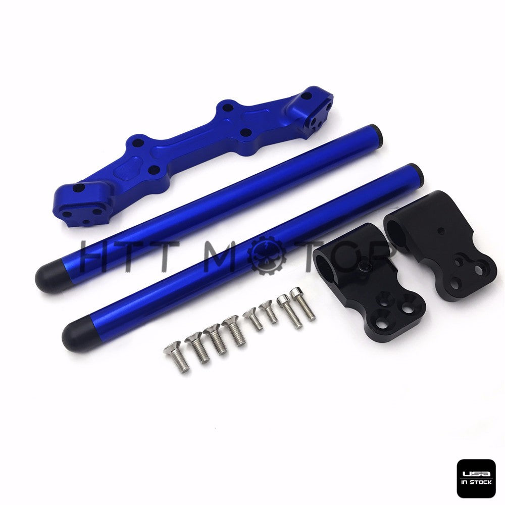 HTTMT- Clip-On Adapter Plate & Handlebars Set For Yamaha MT-07 FZ-07 2014-2017 Blue